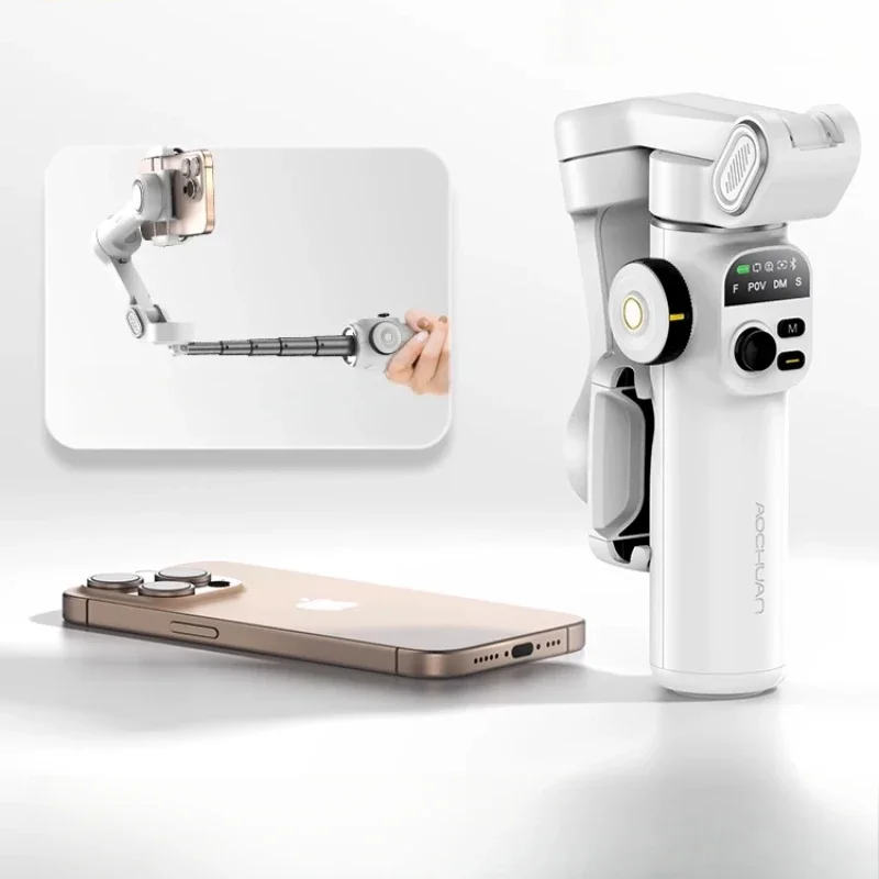 Mobile phone gimbal stabilizer, fully automatic follow-up selfie stick 2025 new portable balance stick video tripod
Mobile phone gimbal stabilizer, fully automatic follow-up selfie stick 2025 new portable balance stick video tripod