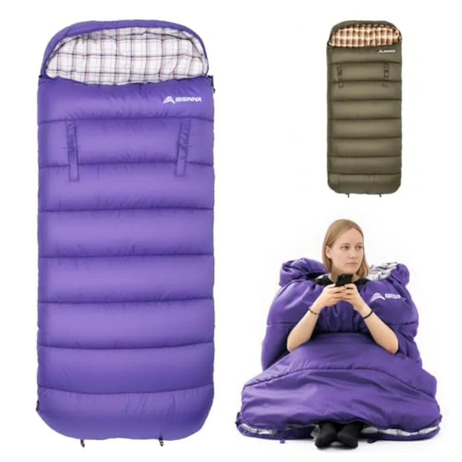 Flannel XXL Sleeping bag 90.55"x39.37" Wearable Sleeping Bag for Alults 3 Season with Pillow Compressdin Sack for Hiking Campin
Flannel XXL Sleeping bag 90.55"x39.37" Wearable Sleeping Bag for Alults 3 Season with Pillow Compressdin Sack for Hiking Campin
