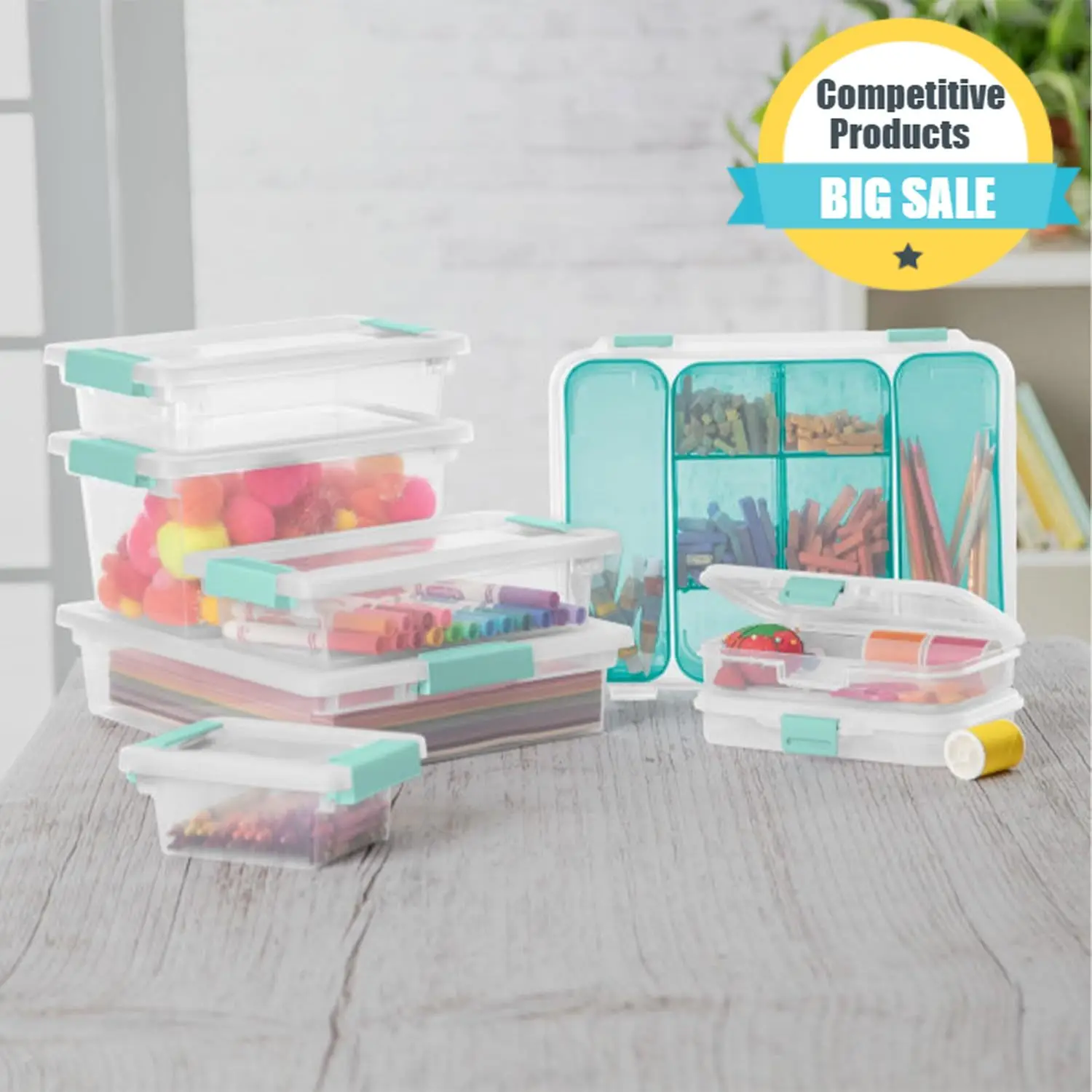 Durable 16-Pack Clip Box, Stackable Clear Plastic Bins With Latching Lids, Medium - Writing, Arts Or Crafts Supplies Storage Con
Durable 16-Pack Clip Box, Stackable Clear Plastic Bins With Latching Lids, Medium - Writing, Arts Or Crafts Supplies Storage Con