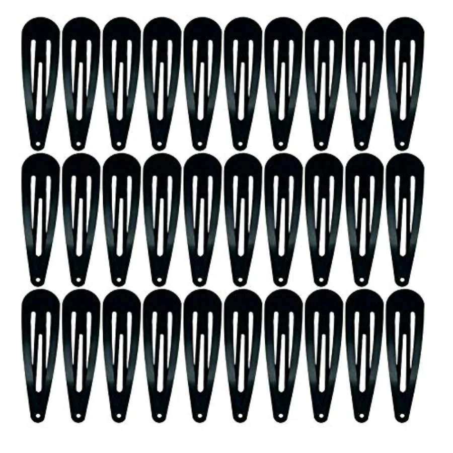 Women's black 2-inch metal snap hair clips for daily wear, matte black finish, non-slip grip, 30-pack
Women's black 2-inch metal snap hair clips for daily wear, matte black finish, non-slip grip, 30-pack