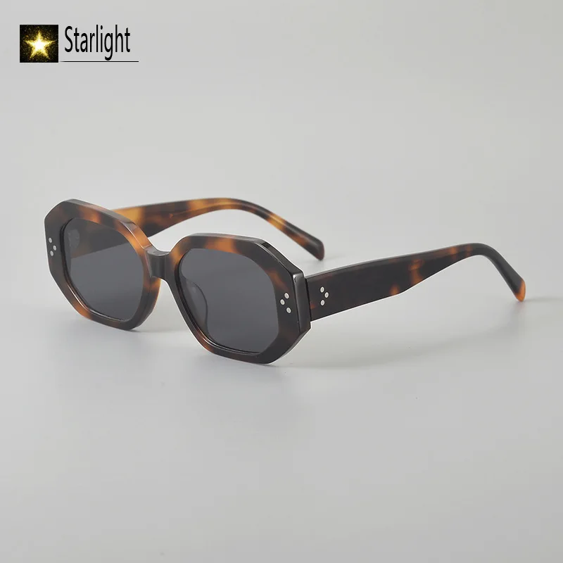 Top Quality Fashion Trend Woman Sunglasses Men Polygon Tortoise Acetate Driving UV Protective Glasses Man Outdoor No Logo 140mm
Top Quality Fashion Trend Woman Sunglasses Men Polygon Tortoise Acetate Driving UV Protective Glasses Man Outdoor No Logo 140mm