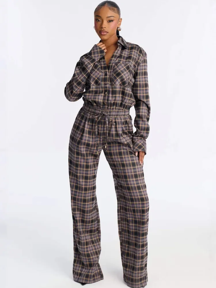 Женские комбинезоны Grid для весны и лета, с длинным рукавом, V-образным вырезом, черные, модные, в стиле стритвир, брюки-комбинезон, 2026
Женские комбинезоны Grid для весны и лета, с длинным рукавом, V-образным вырезом, черные, модные, в стиле стритвир, брюки-комбинезон, 2026