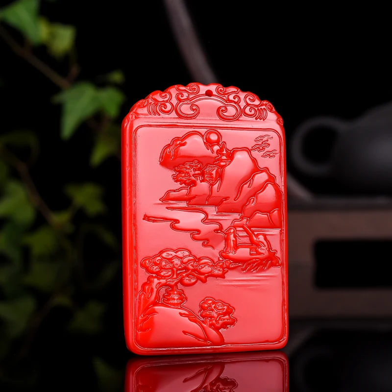 Landscape Red Jade Pendant Necklace Hand-Carved Fashion Jewelry Natural Jadeite Charm Amulet Accessories Gifts for Women Men
Landscape Red Jade Pendant Necklace Hand-Carved Fashion Jewelry Natural Jadeite Charm Amulet Accessories Gifts for Women Men
