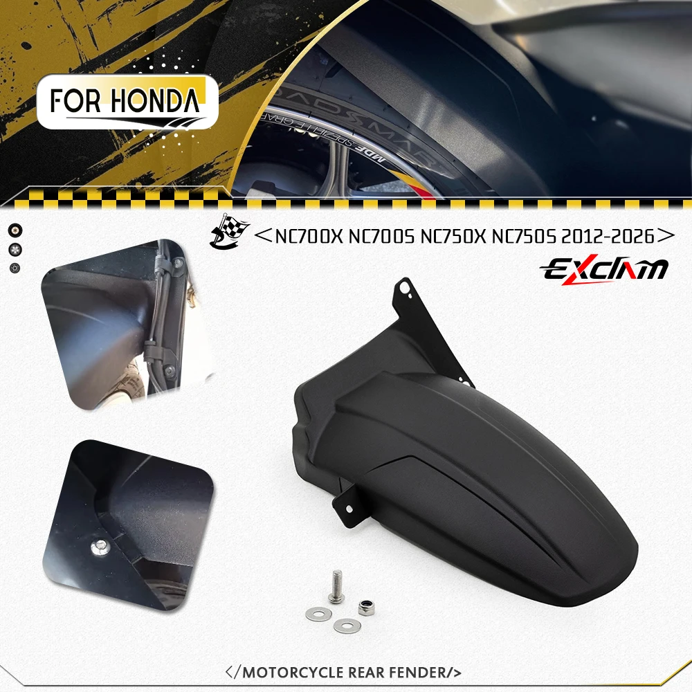 For HONDA NC700X NC700S NC750X NC750S 2012-2026 Motorcycle Accessories Tire Hugger Mudguard Extension Shields Rear Fender
For HONDA NC700X NC700S NC750X NC750S 2012-2026 Motorcycle Accessories Tire Hugger Mudguard Extension Shields Rear Fender