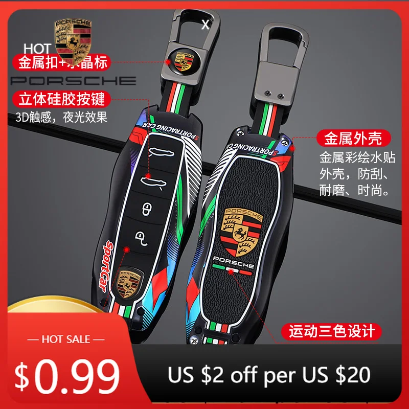 Car Sticker For Porsche Car Key Case Cover Smart Remote Shell for Porsche Macan 718 Cayenne Panamera 911 Taycan MARTINI Keychain
Car Sticker For Porsche Car Key Case Cover Smart Remote Shell for Porsche Macan 718 Cayenne Panamera 911 Taycan MARTINI Keychain