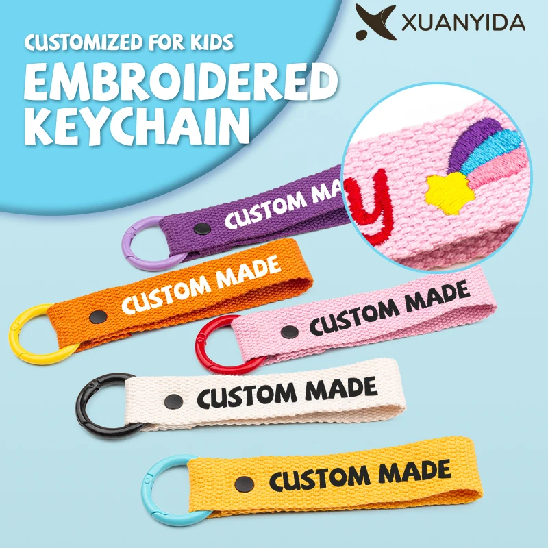 New arrival Customized kindergarten baby name keychain children's embroidery name patch to cloth school bag key ring baby gift
New arrival Customized kindergarten baby name keychain children's embroidery name patch to cloth school bag key ring baby gift