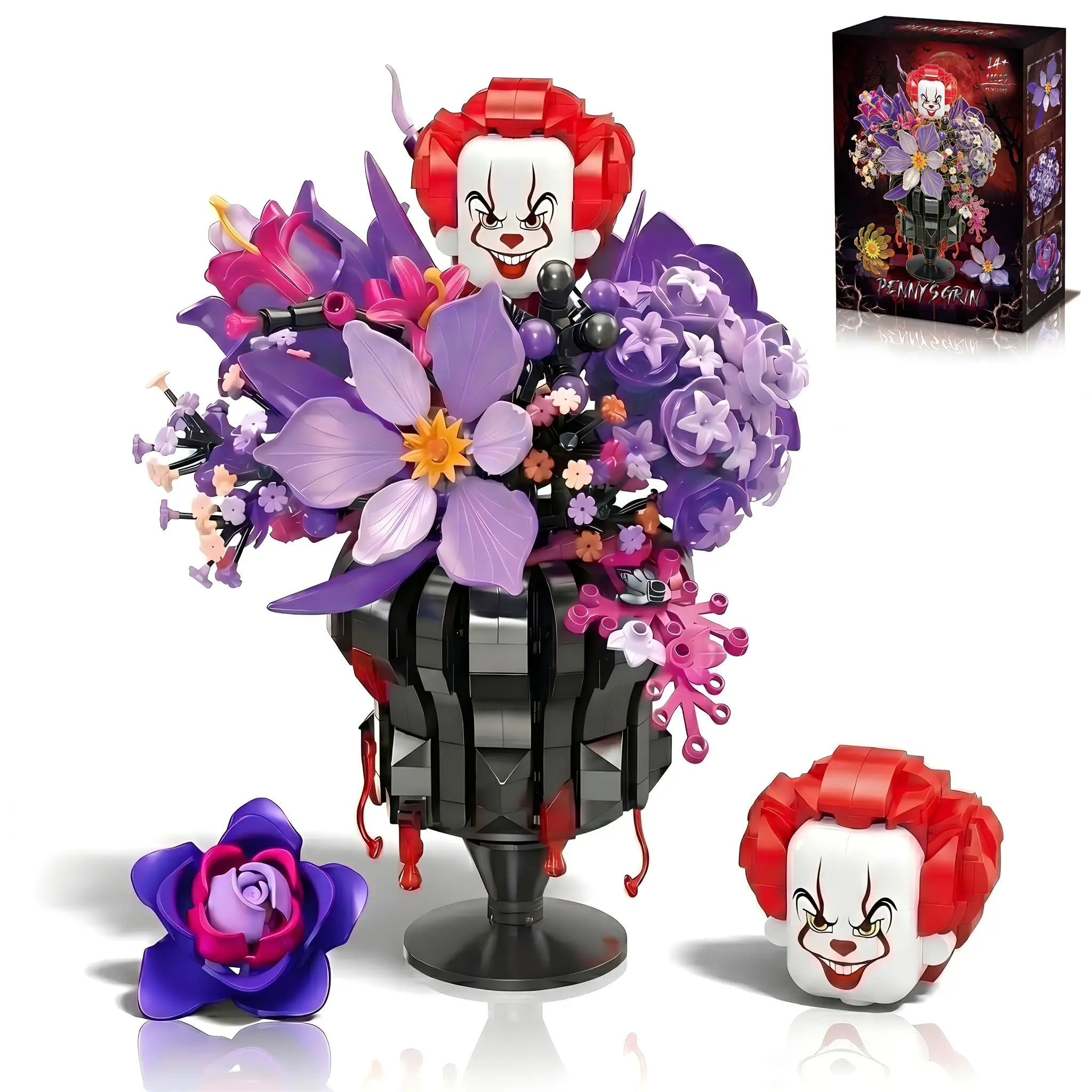 1109PCS Clown Flower Bouquet Building Blocks Gothic Botanical Collection Desktop Ornaments Holiday Decoration Toy Gift For Adult
1109PCS Clown Flower Bouquet Building Blocks Gothic Botanical Collection Desktop Ornaments Holiday Decoration Toy Gift For Adult