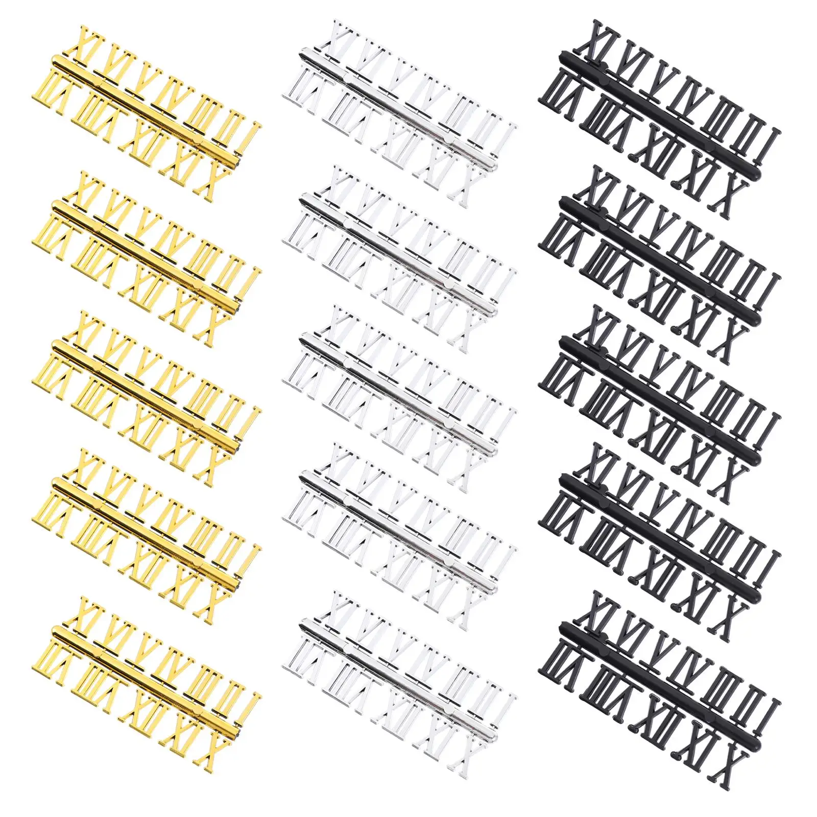 15 set 2CM Number Plate Roman Numerals Silver Gold Black DIY Wall Parts Kit Plastic Hanging Clock Numerals Clock
15 set 2CM Number Plate Roman Numerals Silver Gold Black DIY Wall Parts Kit Plastic Hanging Clock Numerals Clock