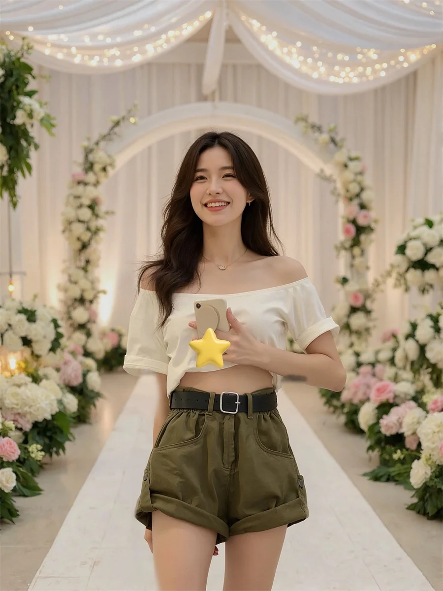 Джинсовые свободные шорты с высокой талией и закрученными краями для девочек, элегантная женская одежда, летняя пляжная одежда в азиатском стиле с микро-кльош, праздничная одежда
Джинсовые свободные шорты с высокой талией и закрученными краями для девочек, элегантная женская одежда, летняя пляжная одежда в азиатском стиле с микро-кльош, праздничная одежда