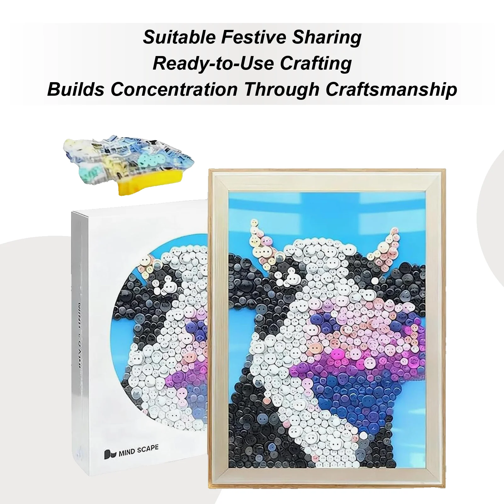 Набор для рисования на пуговицах «сделай сам», ручная работа, смола, корова, животное, набор для рисования на пуговицах, семейное взаимодействие с рамкой, товары для домашнего искусства
Набор для рисования на пуговицах «сделай сам», ручная работа, смола, корова, животное, набор для рисования на пуговицах, семейное взаимодействие с рамкой, товары для домашнего искусства