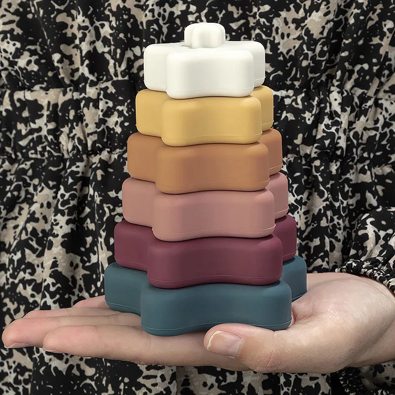 Baby Toy Soft Building Blocks Silicone Stacking Blocks Round Shape Silicone Construction Toy Rubber Teethers Montessori Toy
Baby Toy Soft Building Blocks Silicone Stacking Blocks Round Shape Silicone Construction Toy Rubber Teethers Montessori Toy