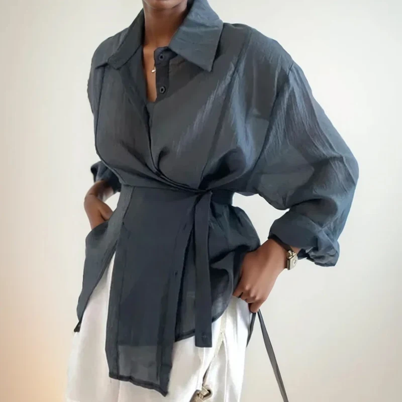 GELITAYIN Vintage Casual Button Shirts Women Fashion Loose Long Sleeve Blouse Women Clothing Irregular Ladies Sunscreen Shirt To
GELITAYIN Vintage Casual Button Shirts Women Fashion Loose Long Sleeve Blouse Women Clothing Irregular Ladies Sunscreen Shirt To