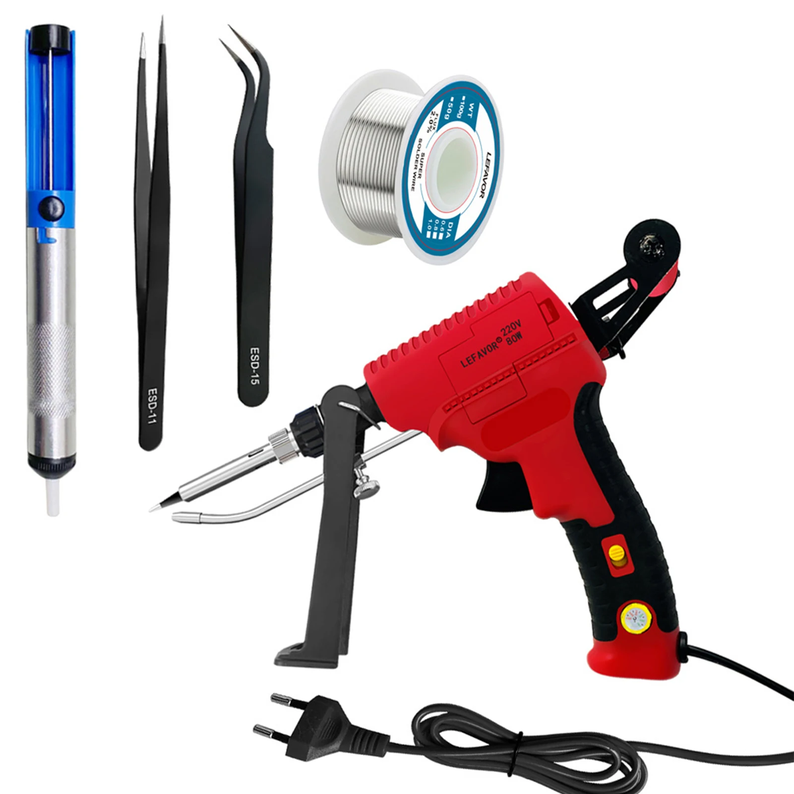 Electric Soldering Iron Gun Hand-held Internal Heating Soldering Iron Automatically Send Tin Gun Soldering Welding Repair Tool
Electric Soldering Iron Gun Hand-held Internal Heating Soldering Iron Automatically Send Tin Gun Soldering Welding Repair Tool
