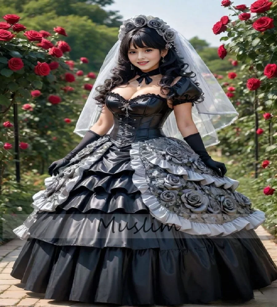 Steampunk Victorian Costume Evening Dress Gothic Tiered 3D Rose Florals Bustle Prom Dress Anime Cosplay Formal Dress Customized
Steampunk Victorian Costume Evening Dress Gothic Tiered 3D Rose Florals Bustle Prom Dress Anime Cosplay Formal Dress Customized