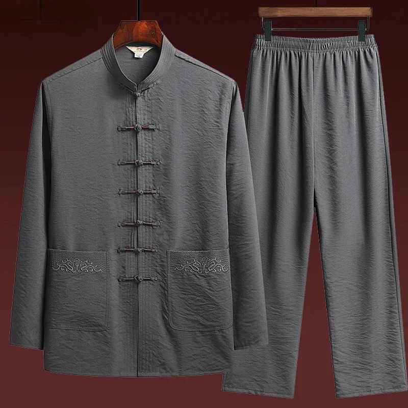 Traditional Chinese Clothing Long Sleeve Wushu Kungfu Clothing Male Hanfu Oriental Retro Tops Pants Tai Chi Breathable Uniforms
Traditional Chinese Clothing Long Sleeve Wushu Kungfu Clothing Male Hanfu Oriental Retro Tops Pants Tai Chi Breathable Uniforms