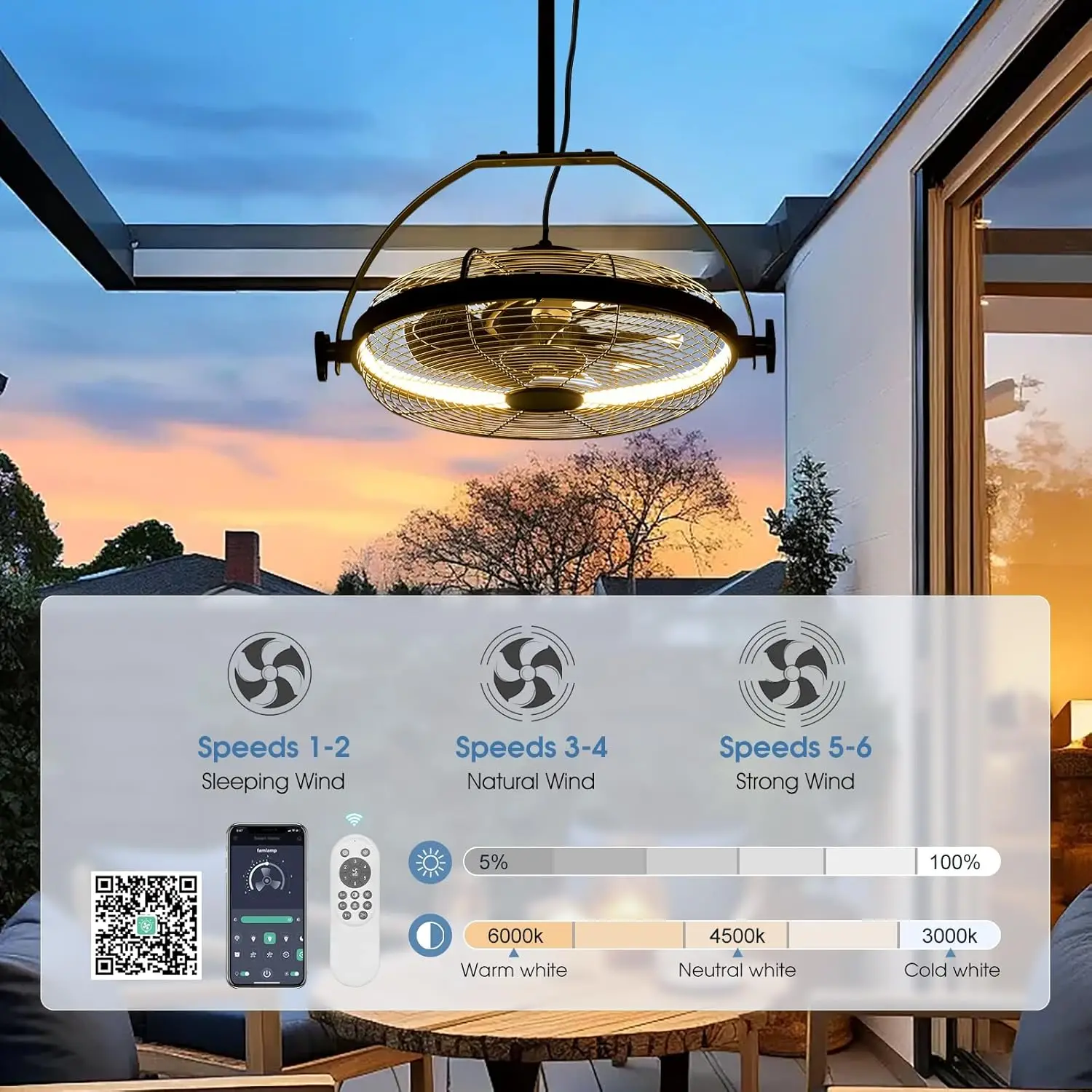 Gazebo Fans Outdoor Hanging Ceiling Fans with Lights,16" Portable Plug in Ceiling Fan,Multi-Angle Adjustable Floor Fans,Black Ou
Gazebo Fans Outdoor Hanging Ceiling Fans with Lights,16" Portable Plug in Ceiling Fan,Multi-Angle Adjustable Floor Fans,Black Ou