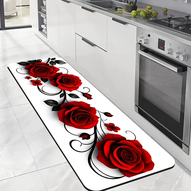 Romantic Red Rose Vine Diatomaceous Earth Kitchen Rug, Non-Slip Rubber Long Mat, Decor Mat for Bathroom, Hallway, Washroom
Romantic Red Rose Vine Diatomaceous Earth Kitchen Rug, Non-Slip Rubber Long Mat, Decor Mat for Bathroom, Hallway, Washroom