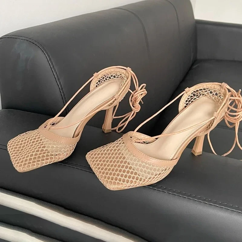 Women's Square Toe Mesh Lace-Up Chunky Heel Sandals Elegant Summer Party Footwear Drop Shipping 2026 Fast Ship Free Gift
Women's Square Toe Mesh Lace-Up Chunky Heel Sandals Elegant Summer Party Footwear Drop Shipping 2026 Fast Ship Free Gift
