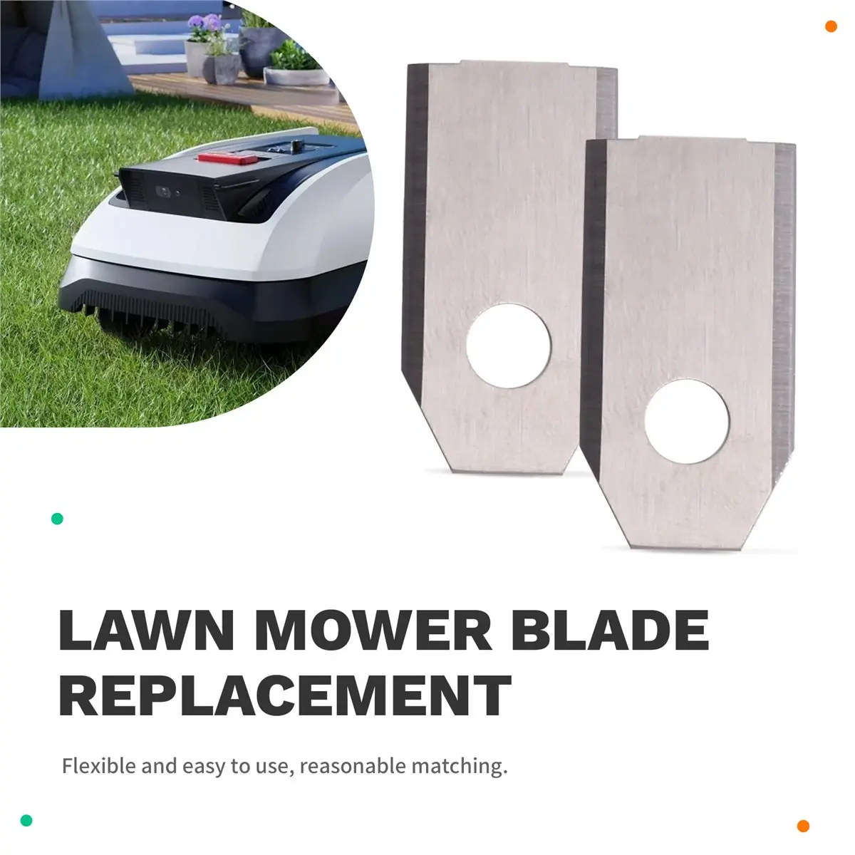 A74U 42PCS Replacement Blades for Goat G1 O500, O800, O1200, G1-800, G1-1600 Robotic Lawn Mower with Screws Silver
A74U 42PCS Replacement Blades for Goat G1 O500, O800, O1200, G1-800, G1-1600 Robotic Lawn Mower with Screws Silver