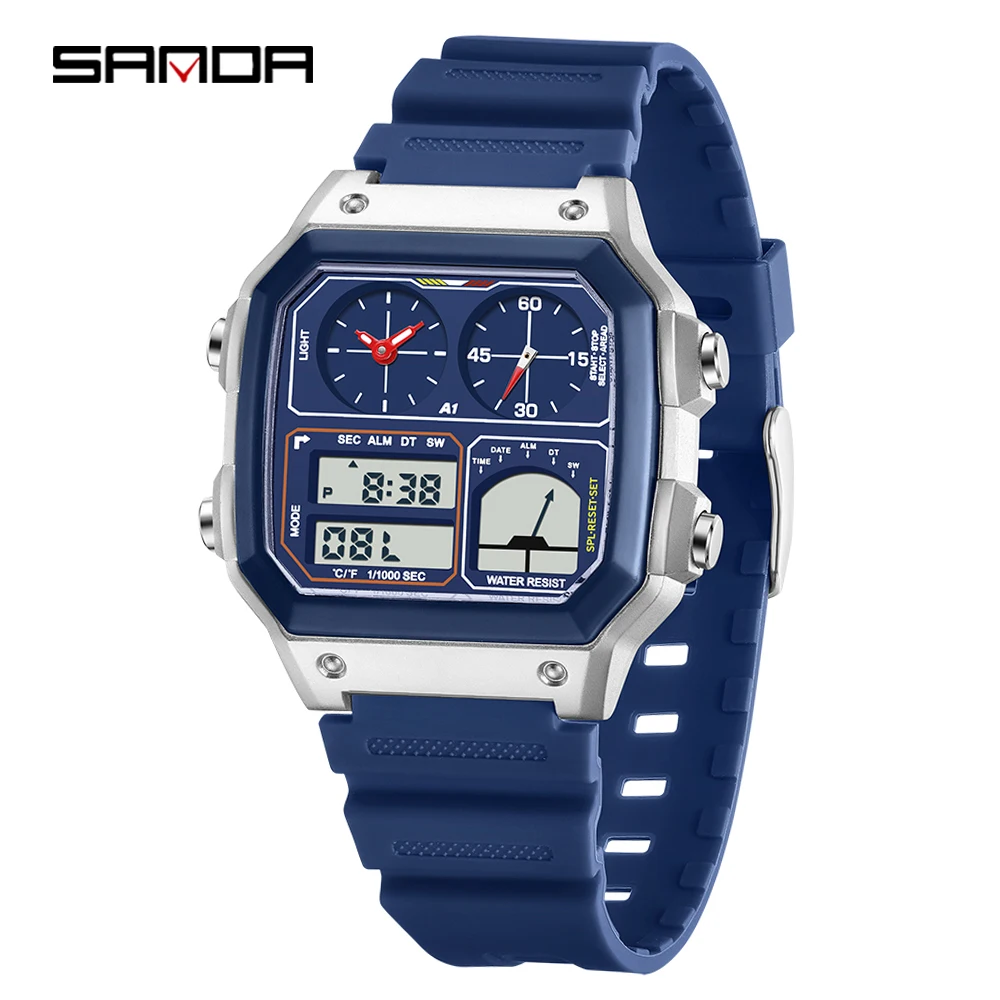 Часы SANDA 6257, подарки, reloj hombre, модные электронные часы для мужчин, календарь, светящийся водонепроницаемый стальной ремешок, спортивные мужские наручные часы
Часы SANDA 6257, подарки, reloj hombre, модные электронные часы для мужчин, календарь, светящийся водонепроницаемый стальной ремешок, спортивные мужские наручные часы