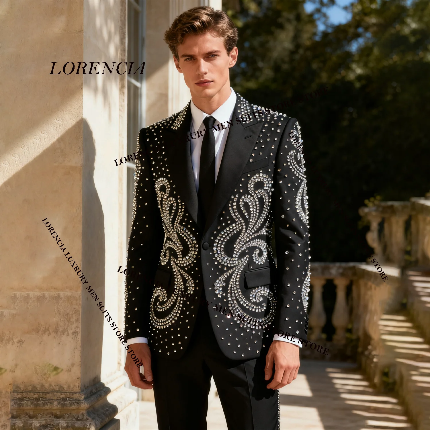 Customized Exquisite Diamond Design Men Suits Peaked Lapel Wedding Tuxedos Slim Fit Ropa hombre 3 Pieces Sets Groom Male Blazers
Customized Exquisite Diamond Design Men Suits Peaked Lapel Wedding Tuxedos Slim Fit Ropa hombre 3 Pieces Sets Groom Male Blazers