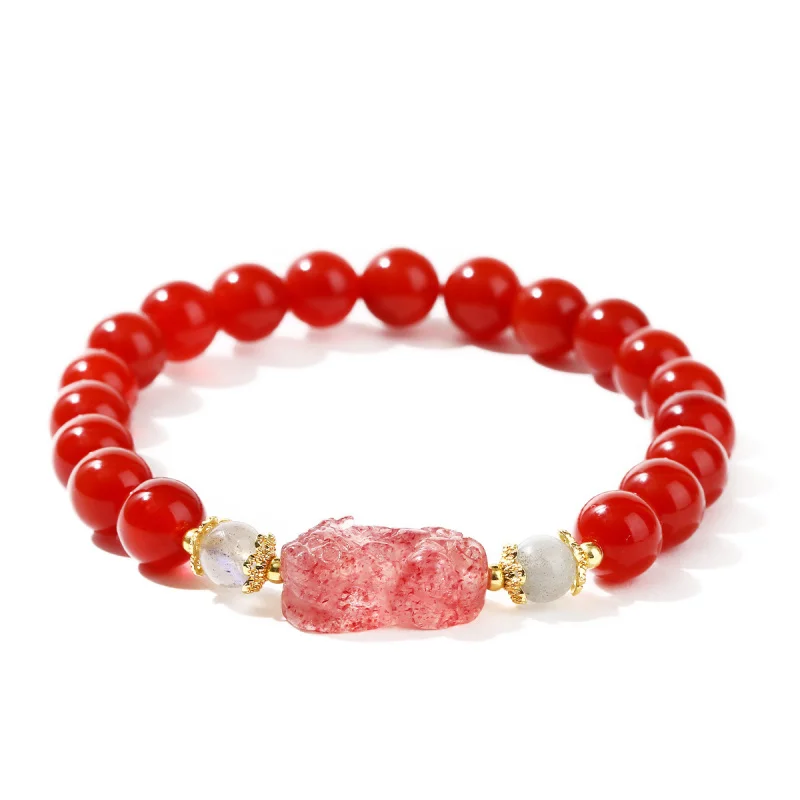 Shinzue Jewelry Nanhong Agate Strawberry Quartz Pixiu Bracelet Women, Niche Light Luxury Girlfriend, Exquisite Br
Shinzue Jewelry Nanhong Agate Strawberry Quartz Pixiu Bracelet Women, Niche Light Luxury Girlfriend, Exquisite Br