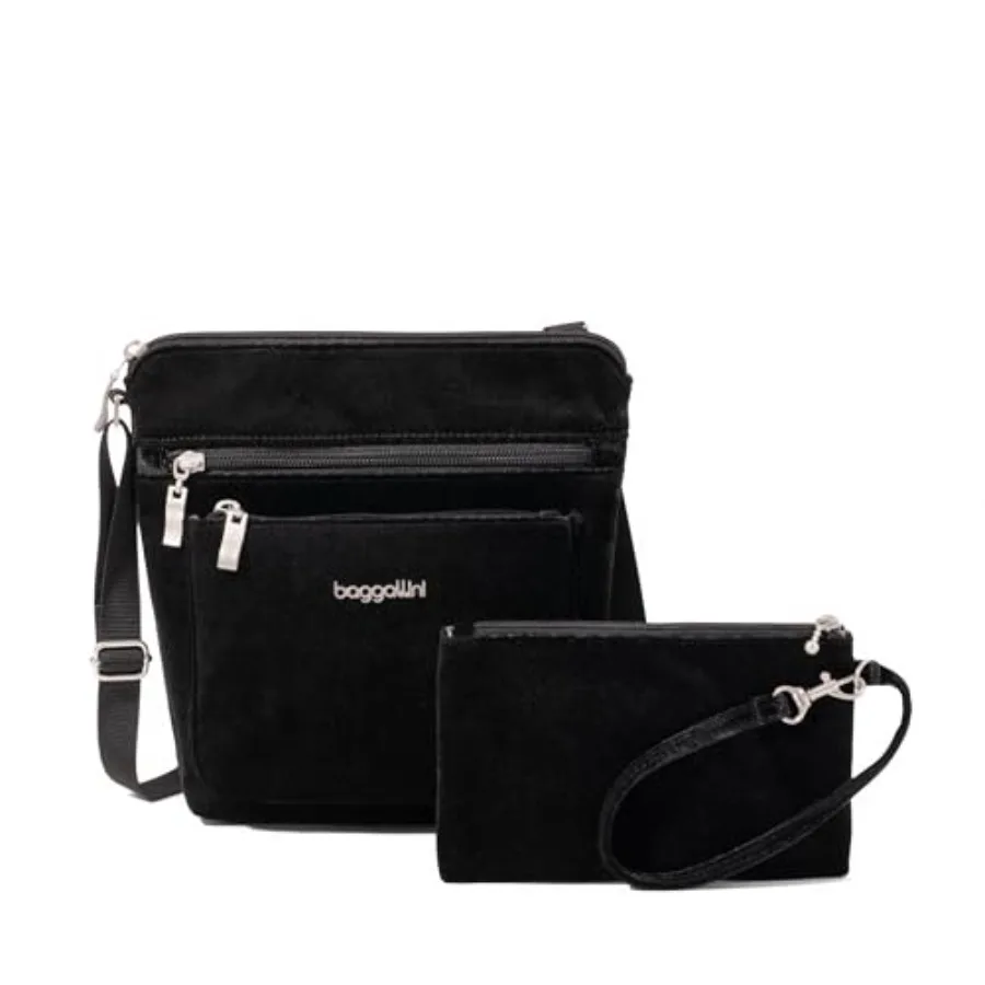 Pocket Crossbody Bags for Women: Travel Purse, Nylon, Black, Lightweight Durable Water-resistant with RFID Protection
Pocket Crossbody Bags for Women: Travel Purse, Nylon, Black, Lightweight Durable Water-resistant with RFID Protection