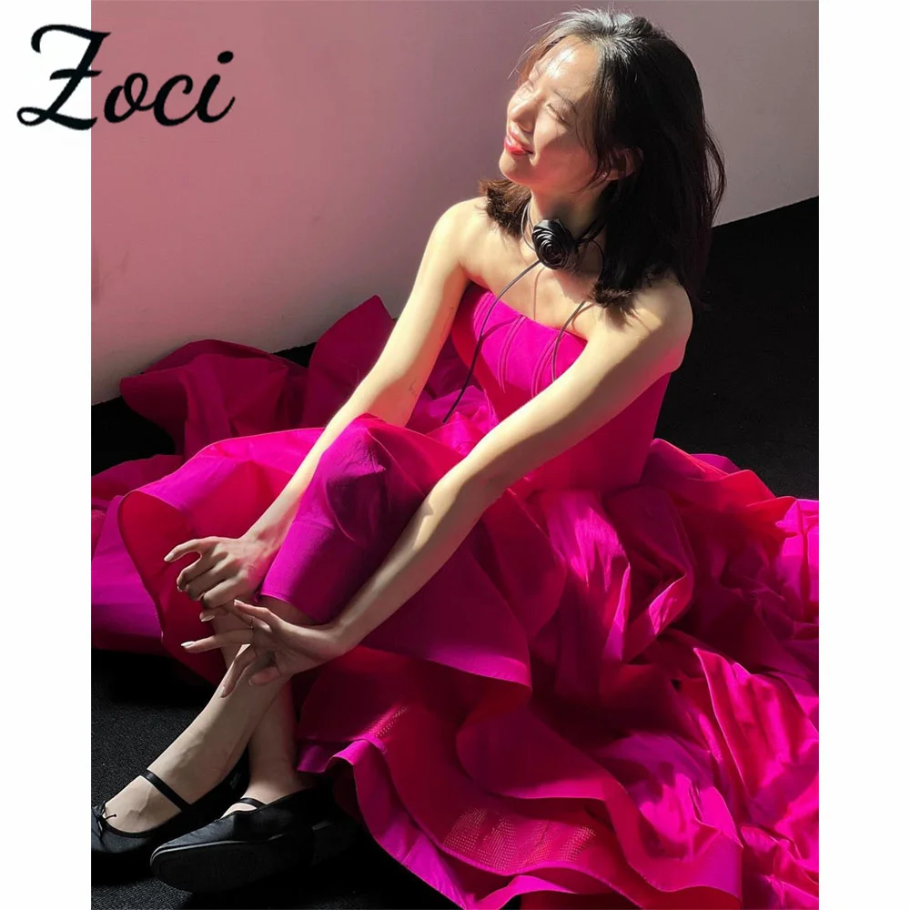 Zoci Hot Pink Short Korea A Line Wedding Dresses Strapless Corset Performance Evening Gown Customized Wedding Photo Shoot Dress
Zoci Hot Pink Short Korea A Line Wedding Dresses Strapless Corset Performance Evening Gown Customized Wedding Photo Shoot Dress