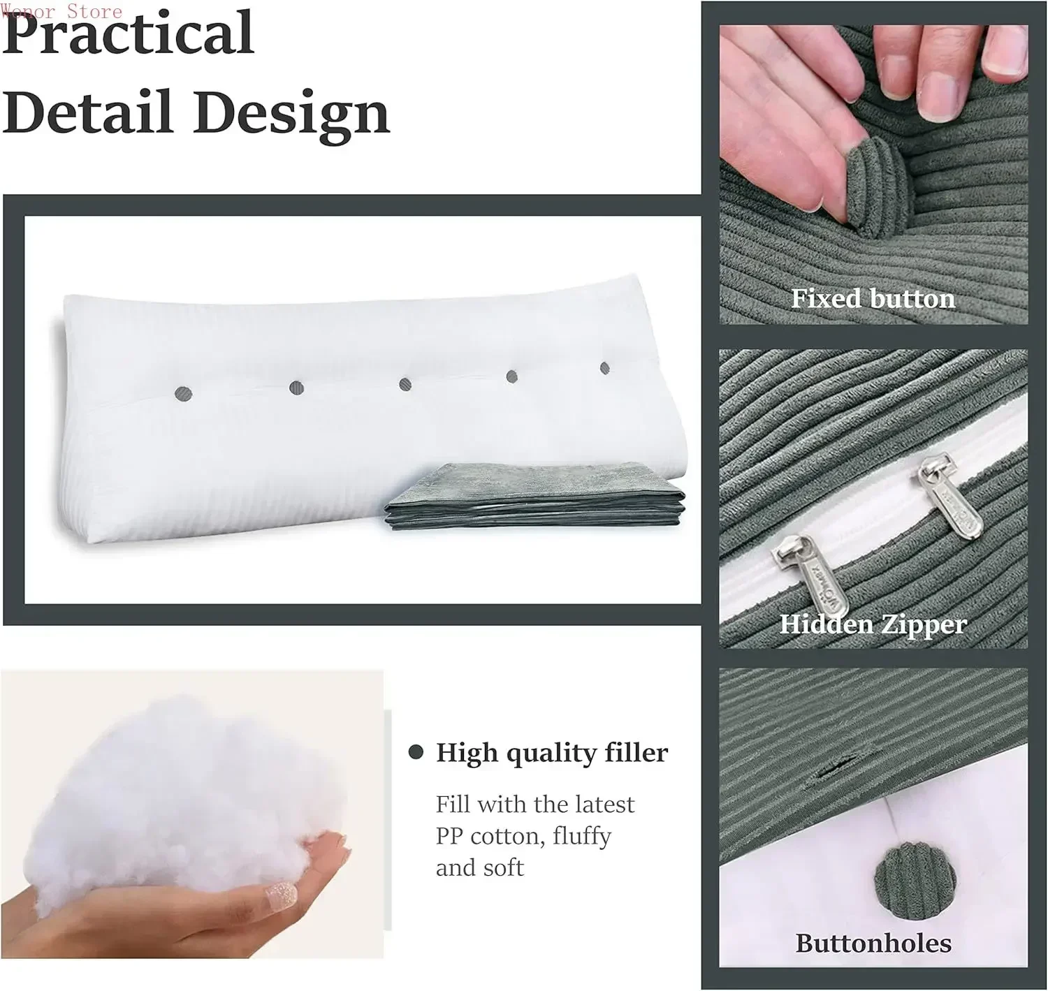 Headboard Wedge Pillow Bolster Pillows Backrest Support Sitting Up Reading Pillow in Bed Rest, Large Lumbar Positioning
Headboard Wedge Pillow Bolster Pillows Backrest Support Sitting Up Reading Pillow in Bed Rest, Large Lumbar Positioning