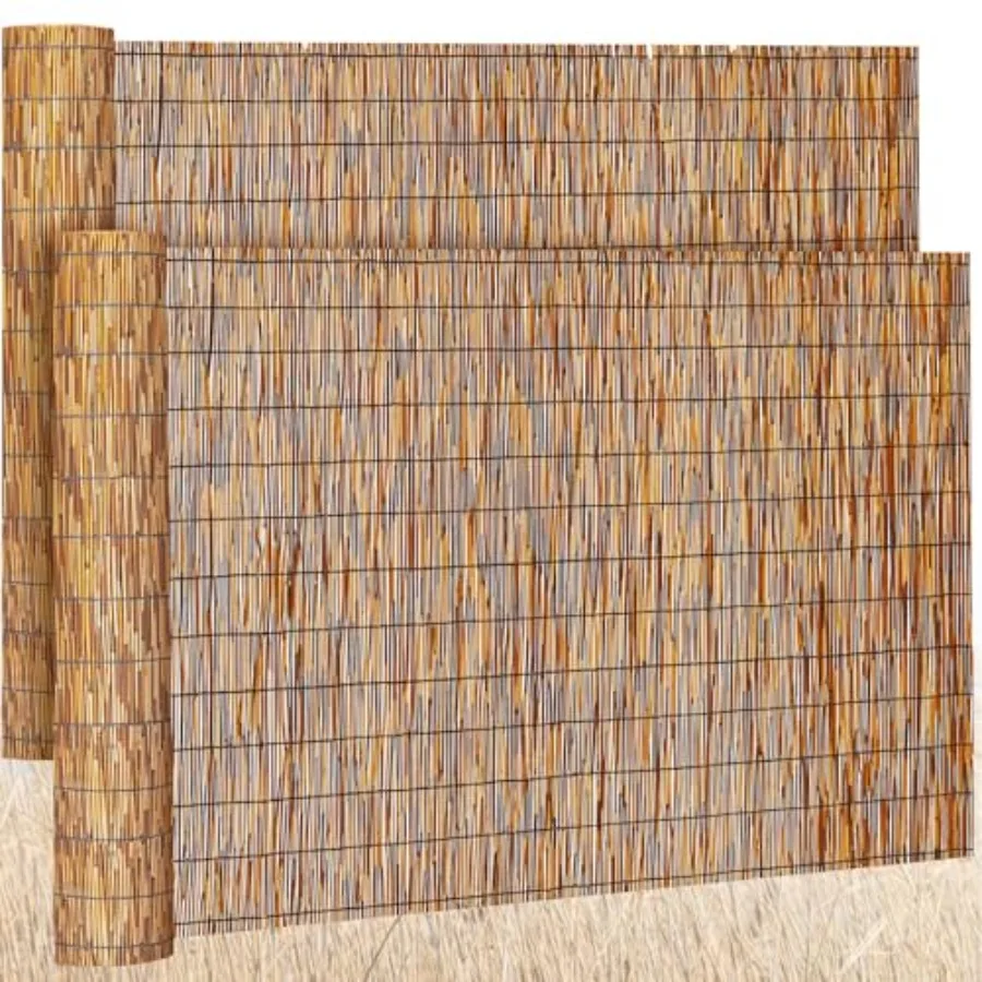 Barydat 2 Pcs 4 x 10 ft Reed Fence Roll 85% Shade Bamboo Privacy Screen Natural Decorative Reed Fencing for Outdoor Garden Back
Barydat 2 Pcs 4 x 10 ft Reed Fence Roll 85% Shade Bamboo Privacy Screen Natural Decorative Reed Fencing for Outdoor Garden Back