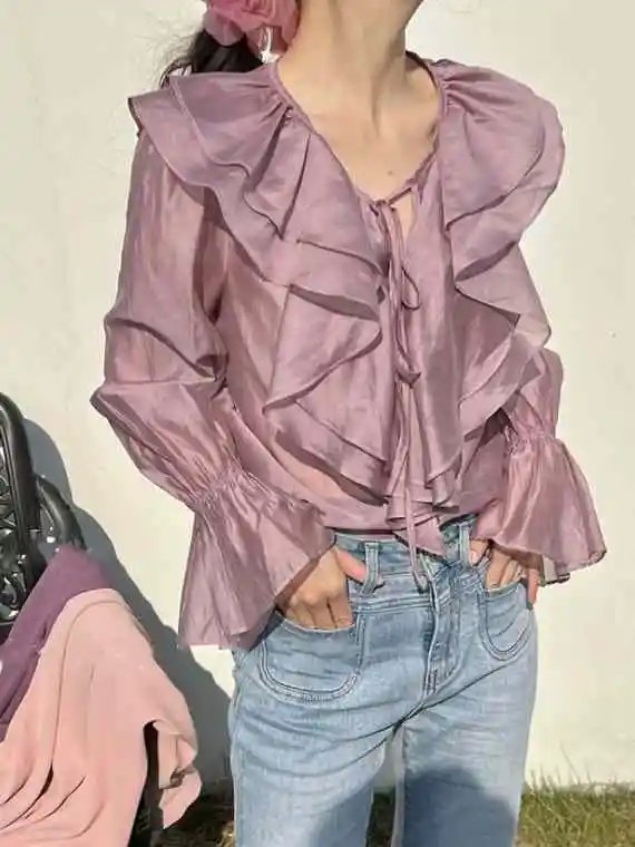 Новые летние вискозные девичьи двухслойные женские топы, милые темпераментные однотонные вентилируемые тонкие шикарные блузки с рукавами-бабочками
Новые летние вискозные девичьи двухслойные женские топы, милые темпераментные однотонные вентилируемые тонкие шикарные блузки с рукавами-бабочками