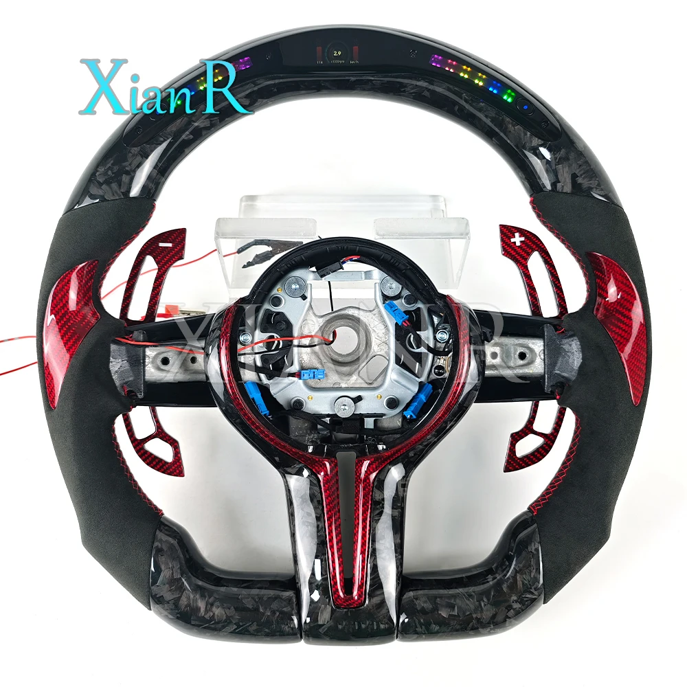 Customized LED Alcantara Leather forged carbon fiber steering wheel for BMW F02 F07 F18 F30 F34 F35 F15 F16 with paddle shifters
Customized LED Alcantara Leather forged carbon fiber steering wheel for BMW F02 F07 F18 F30 F34 F35 F15 F16 with paddle shifters