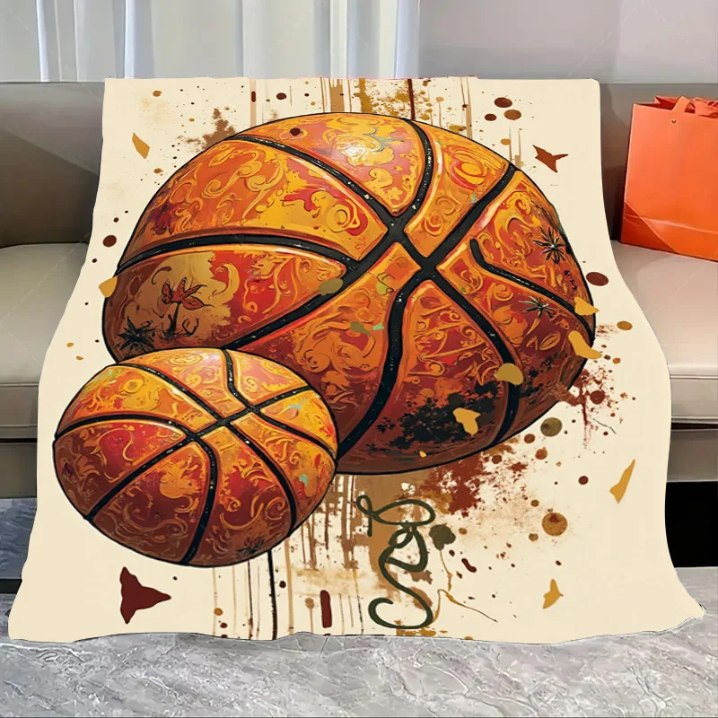 1pc Flannel Blanket Vibrant Basketball Art Blanket - Modern Sports Decor for Living Room
1pc Flannel Blanket Vibrant Basketball Art Blanket - Modern Sports Decor for Living Room