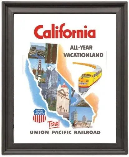 Framed Poster California Vintage Travel Poster Photo Paper Print Picture Frame 16x12 inch
Framed Poster California Vintage Travel Poster Photo Paper Print Picture Frame 16x12 inch
