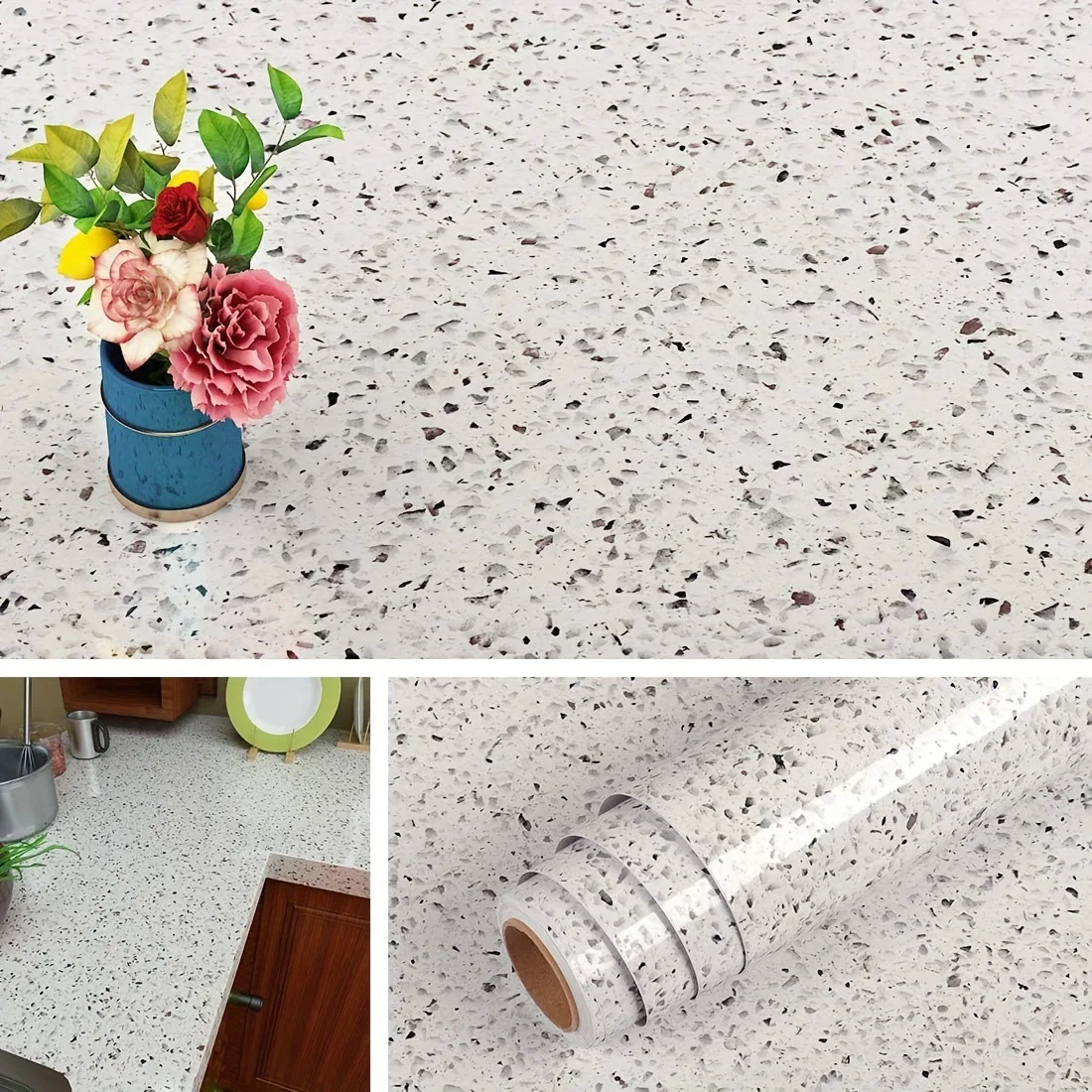 PVC Kitchen Sticker Waterproof Oil Resistant Self-Adhesive Wallpaper Cooktop Heat Resistant Countertop Refurbished Marble Veneer
PVC Kitchen Sticker Waterproof Oil Resistant Self-Adhesive Wallpaper Cooktop Heat Resistant Countertop Refurbished Marble Veneer