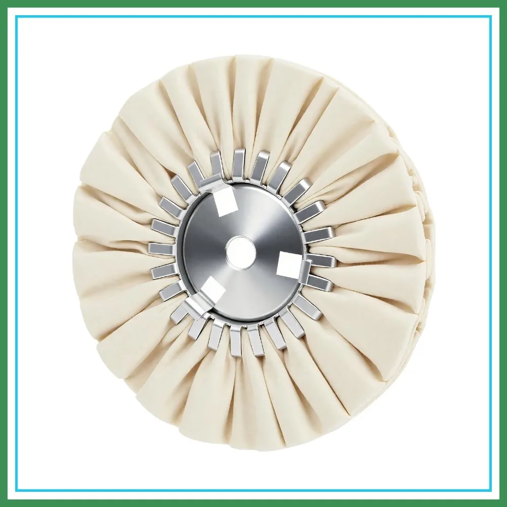 8" White Airway Buffing Wheel, 5/8" Arbor, 16-Ply Fine Polishing Wheel for Angle Grinder, Aluminum & Metal Polishing - 1 Pc
8" White Airway Buffing Wheel, 5/8" Arbor, 16-Ply Fine Polishing Wheel for Angle Grinder, Aluminum & Metal Polishing - 1 Pc