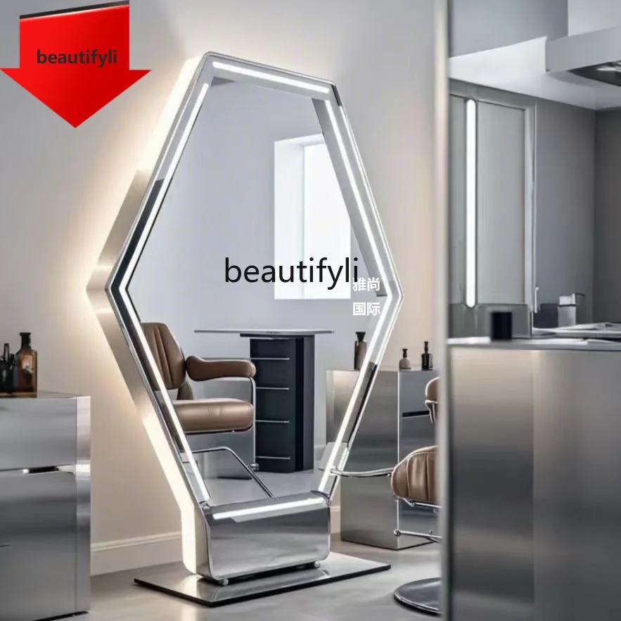 High-End Hair Salon Mirror, Specialized for Hair Salons, Double-Sided Floor-Standing Haircut Mirror Stand
High-End Hair Salon Mirror, Specialized for Hair Salons, Double-Sided Floor-Standing Haircut Mirror Stand