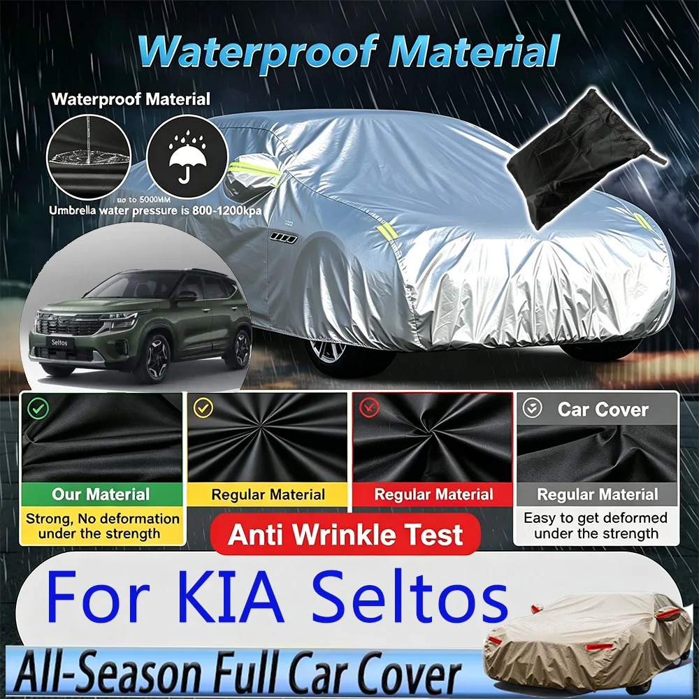 Outdoor Protection Full Car Cover Snow Cover Sunshade Waterproof Dustproof Exterior Car Accessories For KIA Seltos
Outdoor Protection Full Car Cover Snow Cover Sunshade Waterproof Dustproof Exterior Car Accessories For KIA Seltos