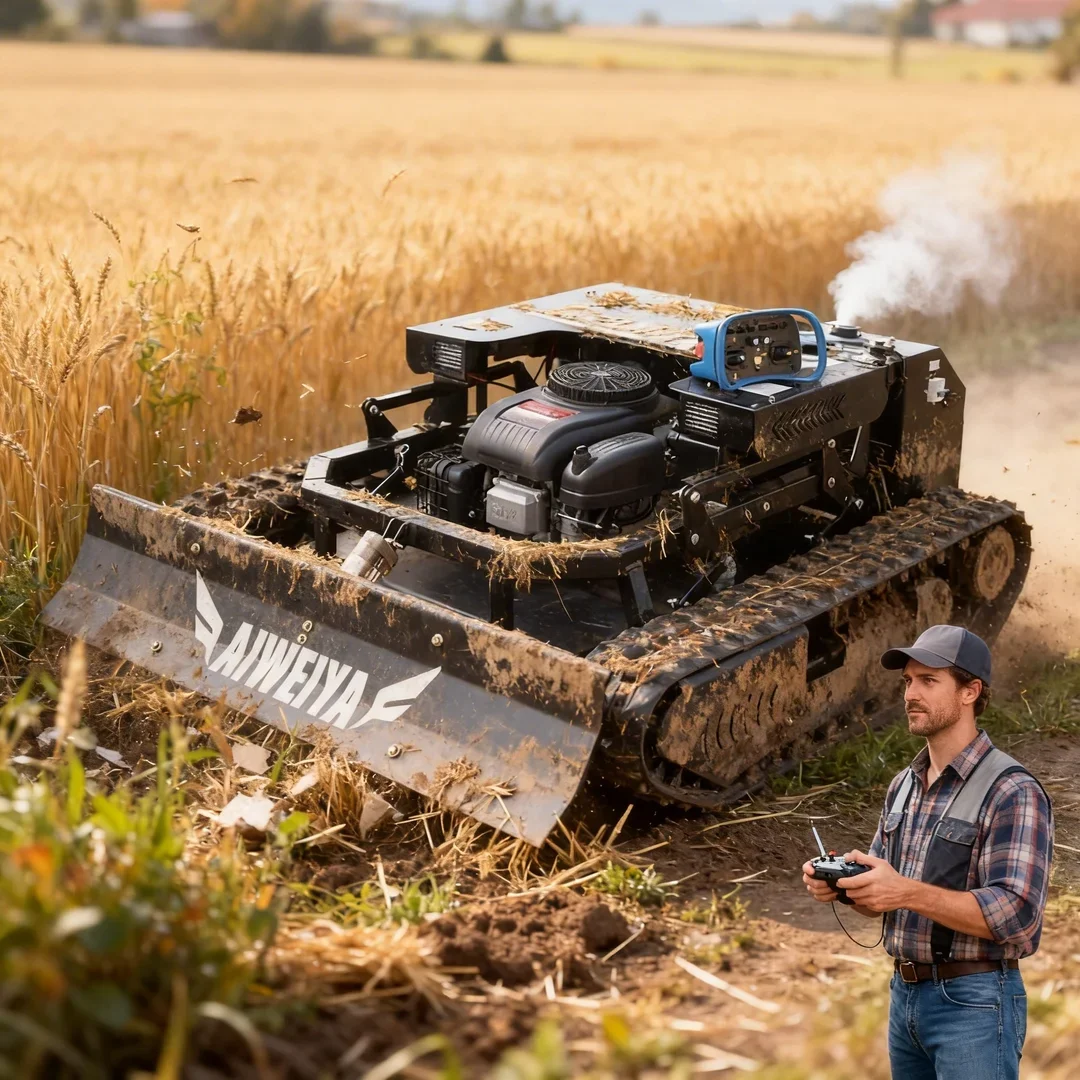 Customized 900mm Cutting Width Wireless Remote Control Tank Flail Lawn Mower Tracked All-Terrain Garden Large Lawn Use
Customized 900mm Cutting Width Wireless Remote Control Tank Flail Lawn Mower Tracked All-Terrain Garden Large Lawn Use