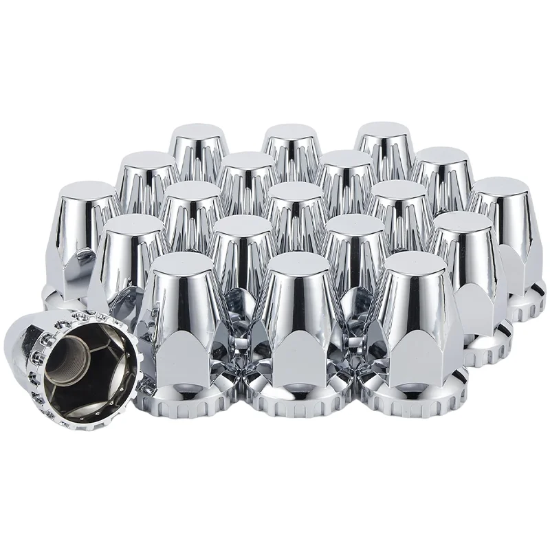 33mm Lug Nut Covers Screw Onfor Semi Trucks, 33mm x 2-7/8 inch Chrome ABS Plastic Spike Covers 20 Pack Thread On Lug Nut Covers
33mm Lug Nut Covers Screw Onfor Semi Trucks, 33mm x 2-7/8 inch Chrome ABS Plastic Spike Covers 20 Pack Thread On Lug Nut Covers