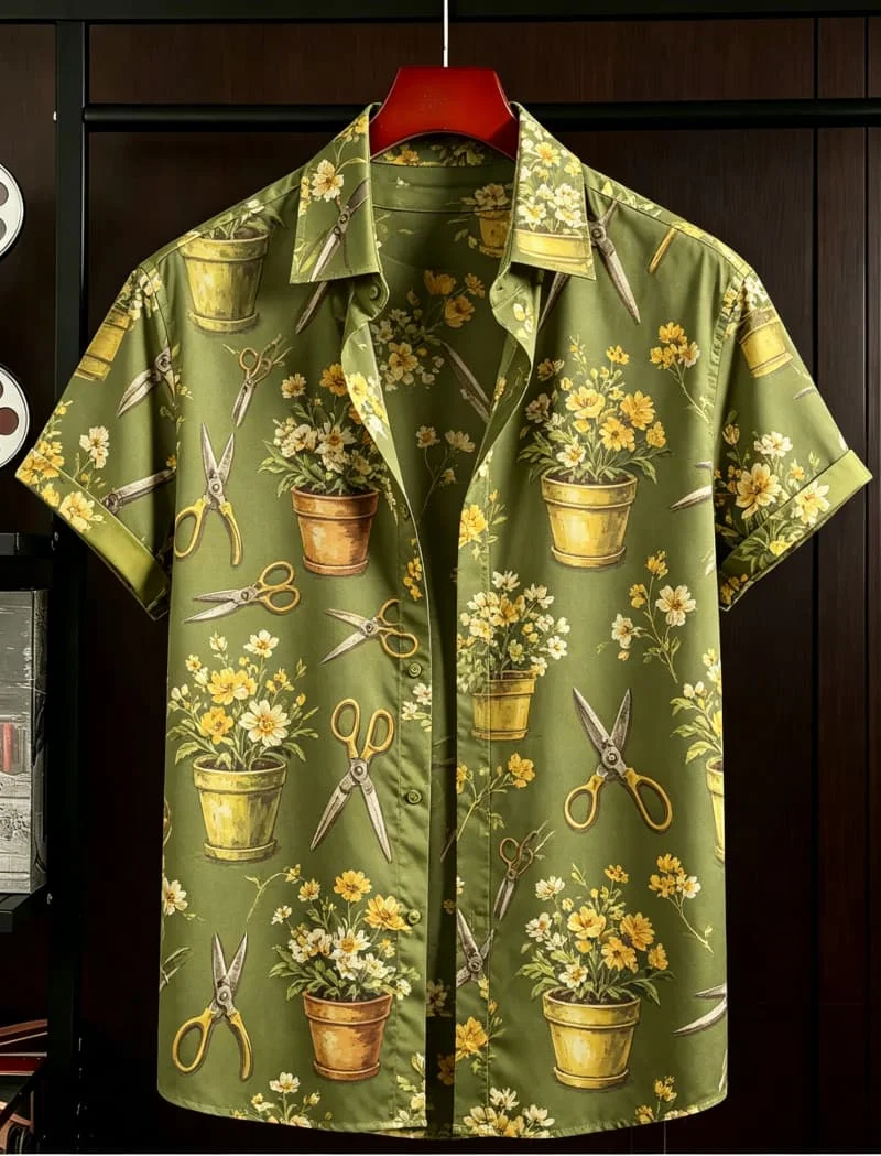 Fun Themed Printed Short Sleeved shirt, men's Casual top, Unique Pattern Easily Showcases Personality Charm
Fun Themed Printed Short Sleeved shirt, men's Casual top, Unique Pattern Easily Showcases Personality Charm