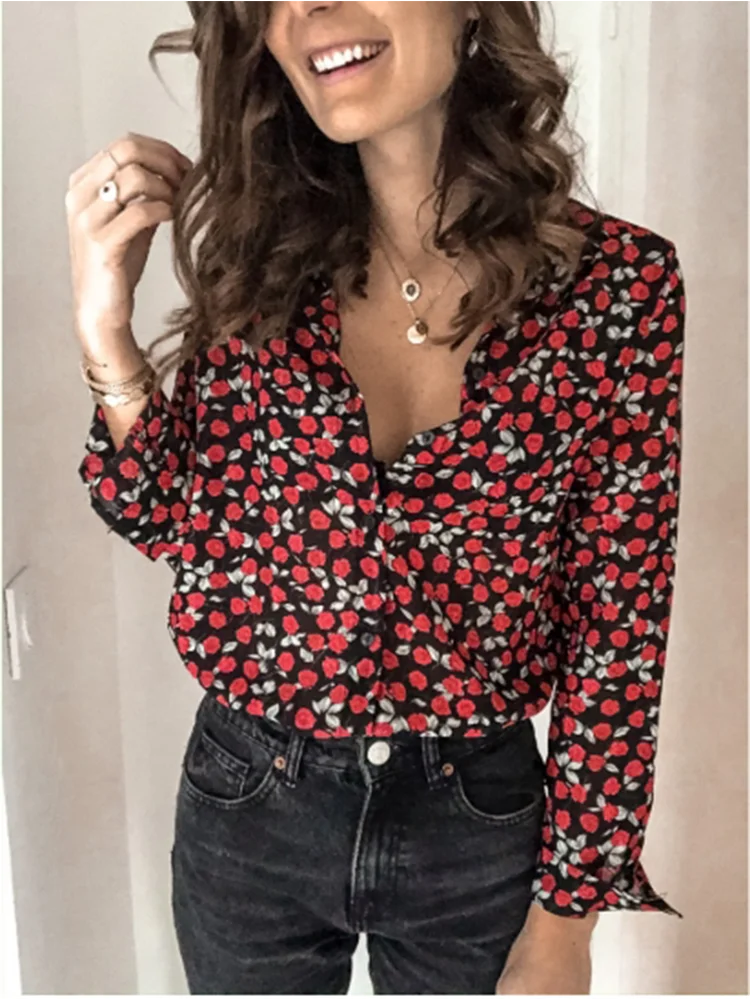 Flip Collar Button Long Sleeved Polka Dot Printed Women's Shirt Personality Versatile Elegant Commuting Style Spring Top
Flip Collar Button Long Sleeved Polka Dot Printed Women's Shirt Personality Versatile Elegant Commuting Style Spring Top