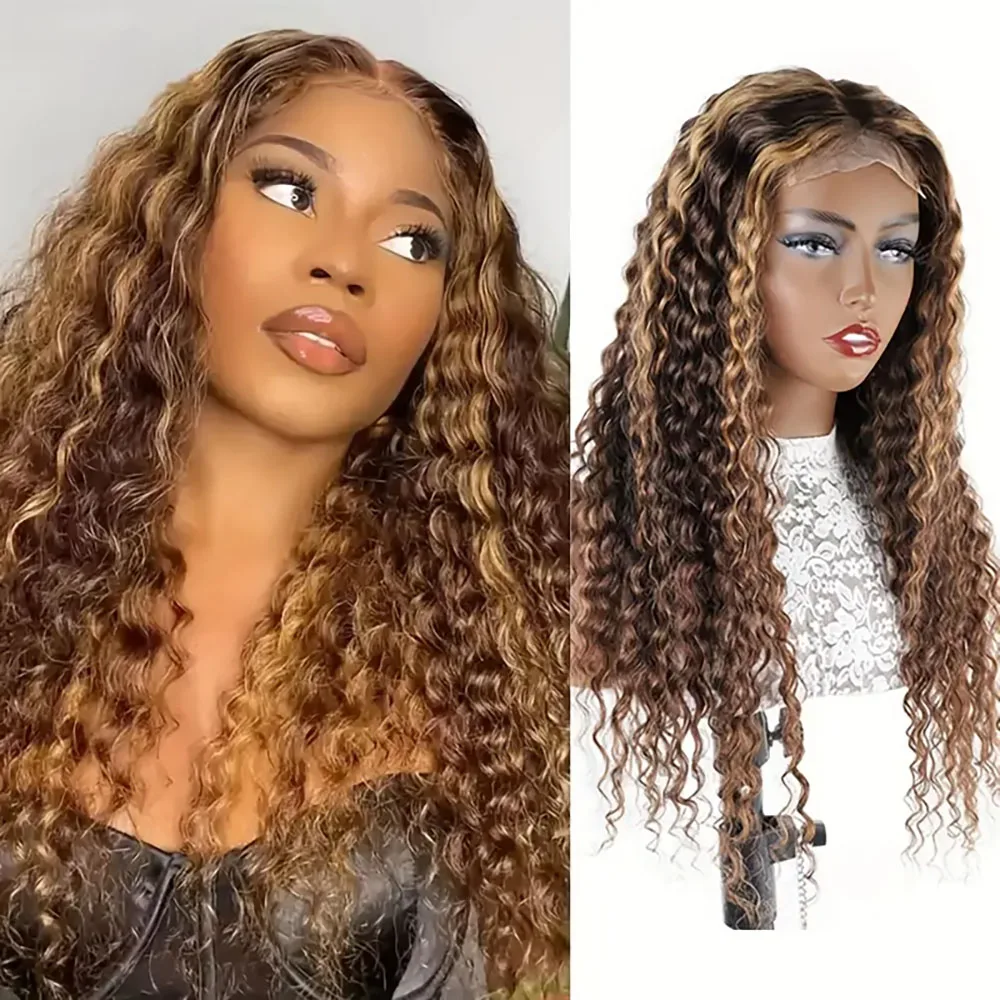 Deep Wave 5×5 Highlight Lace Front Wigs Human Hair Transparent 220Density Glueless Honey Blond Pre Plucked Ready to Wear 4/27
Deep Wave 5×5 Highlight Lace Front Wigs Human Hair Transparent 220Density Glueless Honey Blond Pre Plucked Ready to Wear 4/27