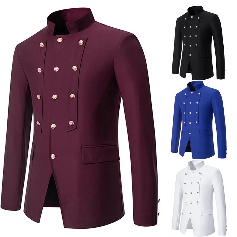 2024 Men's Spring New Court Buckle Wedding Slim blazer Stand Collar Casual blazert European Size
2024 Men's Spring New Court Buckle Wedding Slim blazer Stand Collar Casual blazert European Size