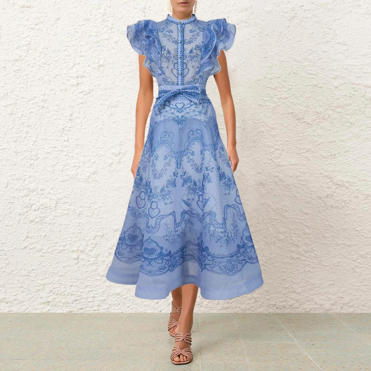 Австралийский новый комплект длинной юбки Sle Court Ele с ромбовидной пуговицей без косточек, широкий подол, воротник-стойка, разноцветный женский костюм 
Австралийский новый комплект длинной юбки Sle Court Ele с ромбовидной пуговицей без косточек, широкий подол, воротник-стойка, разноцветный женский костюм