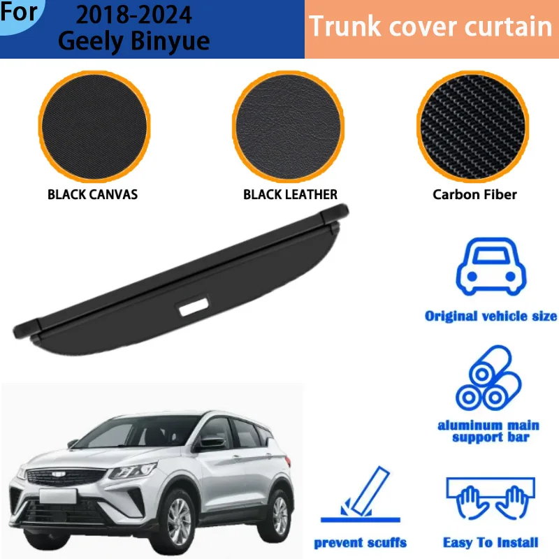 Suitable for 2018-2024 Geely Binyue Trunk Curtain, Rear Trunk Storage Partition, Bezel, Interior Modification Accessories
Suitable for 2018-2024 Geely Binyue Trunk Curtain, Rear Trunk Storage Partition, Bezel, Interior Modification Accessories