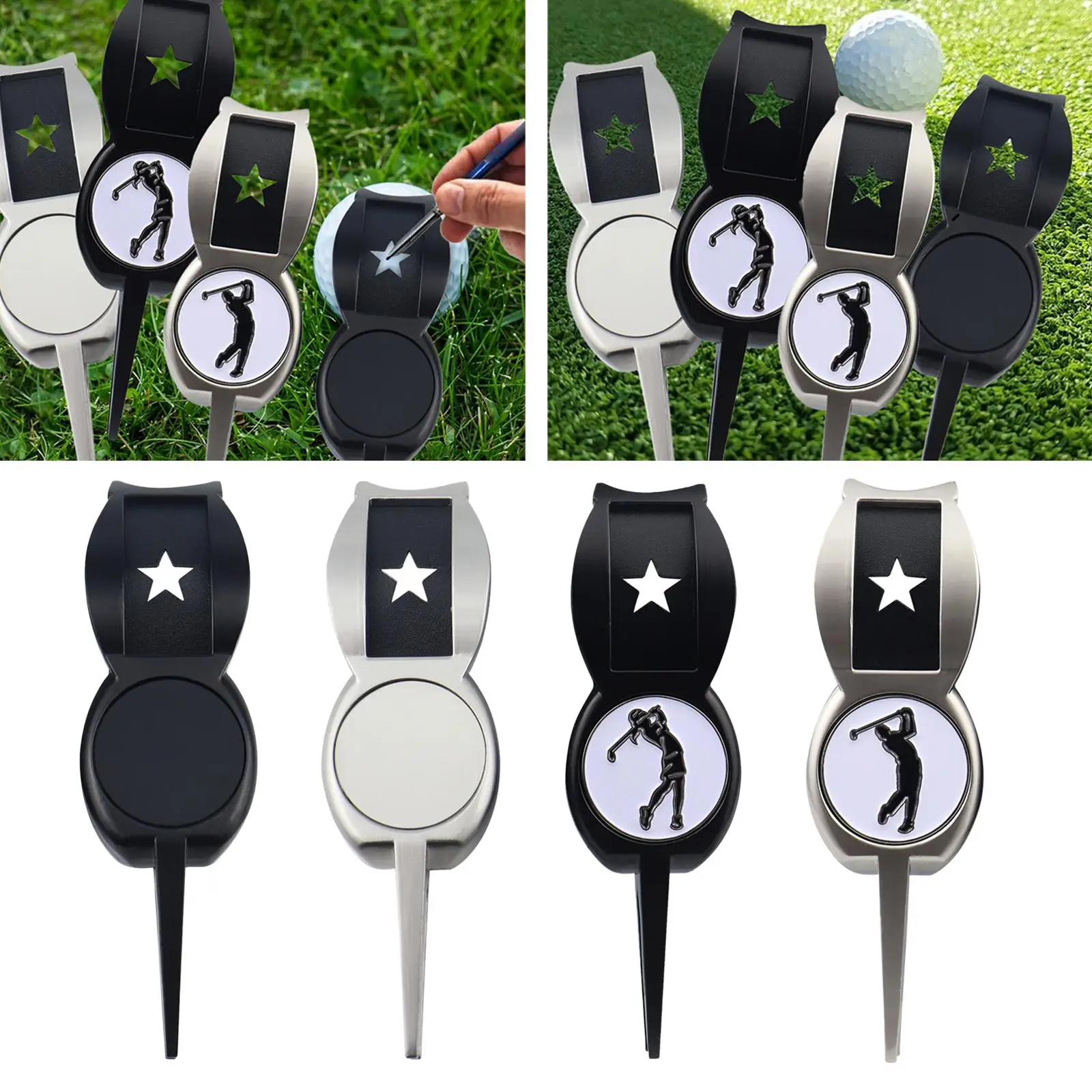 Golf Divot Repair Tool Metal Lightweight Accessories Marker Multi Use Portable Reusable Scriber for Golfer Training Exercise
Golf Divot Repair Tool Metal Lightweight Accessories Marker Multi Use Portable Reusable Scriber for Golfer Training Exercise