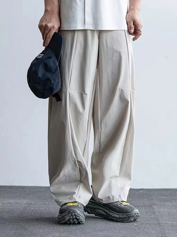 Ice Silk Straight Leg Casual Pants Men's American Outdoor Cool Feeling Splicing Pleated Drape Wide Leg Pants Summer Trendy Brand
Ice Silk Straight Leg Casual Pants Men's American Outdoor Cool Feeling Splicing Pleated Drape Wide Leg Pants Summer Trendy Brand