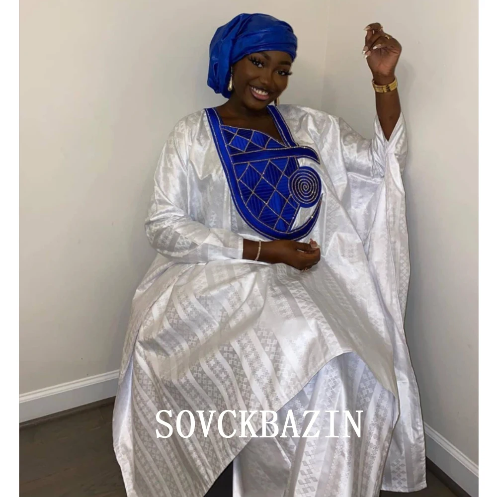 Guipure African Women Bazin Riche Boubou Dress Original Nigerian Basin Rich Brocade Wedding Party Dashiki With Stones Robe
Guipure African Women Bazin Riche Boubou Dress Original Nigerian Basin Rich Brocade Wedding Party Dashiki With Stones Robe