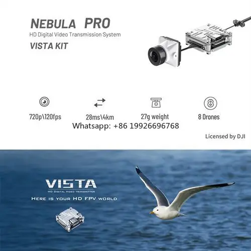 Комплект Caddx Nebula Pro Vista Camers 720p/120fps HD цифровой 5,8 ГГц FPV-передатчик и FOV 2,1 мм 150-градусный производитель FPV-камер
Комплект Caddx Nebula Pro Vista Camers 720p/120fps HD цифровой 5,8 ГГц FPV-передатчик и FOV 2,1 мм 150-градусный производитель FPV-камер